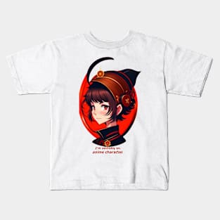 I'm secretly an anime character Kids T-Shirt